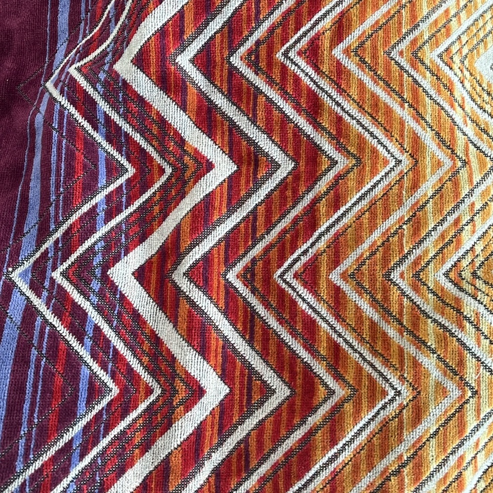Missoni Tolomeo Beach Towel New zig zag print, oversized Color:Aranci 40” X 70” - Picture 9 of 12